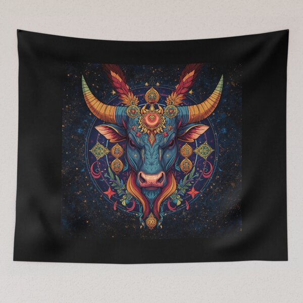 Item preview, Ornate Taurus Zodiac Sign Bull Astrology Art designed and sold by Justyna93.