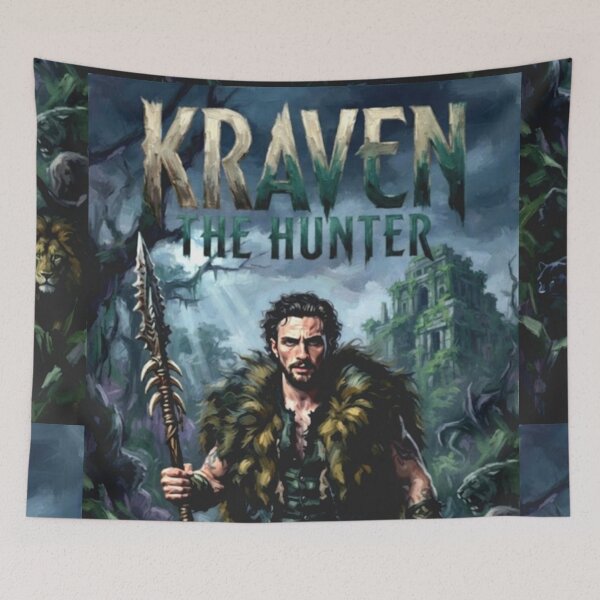 Item preview, Kraven The Hunter Retro Action Adventure Tribute Art Poster designed and sold by Art's Diner.
