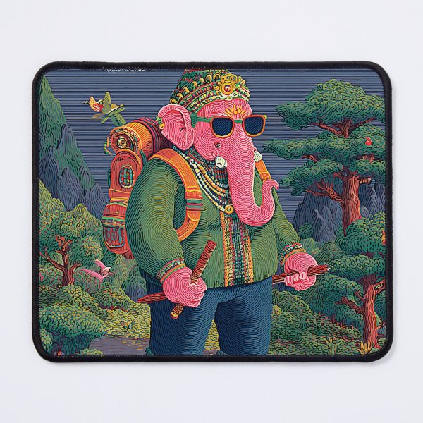 Item preview, Cool Streetwear Pink Elephant Hiker Forest Pop Art designed and sold by PANNARUK THAILAND.