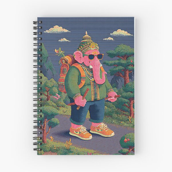 Item preview, Cool Streetwear Pink Elephant Hiker Forest Pop Art designed and sold by PANNARUK THAILAND.