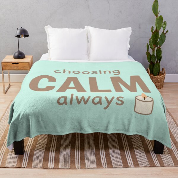 Item preview, Choosing Calm Always – Minimalist Mindfulness Quote Design designed and sold by CosmicQuietLab.