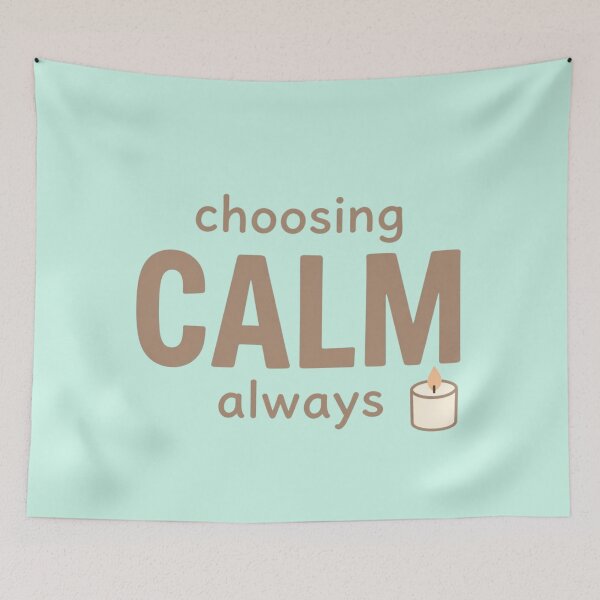Item preview, Choosing Calm Always – Minimalist Mindfulness Quote Design designed and sold by CosmicQuietLab.