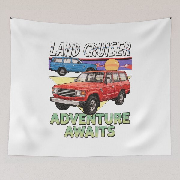 Item preview, Vintage Style Land Cruiser 60 Series Adventure Awaits [White Shirt Only] designed and sold by Off-Road-Zone.