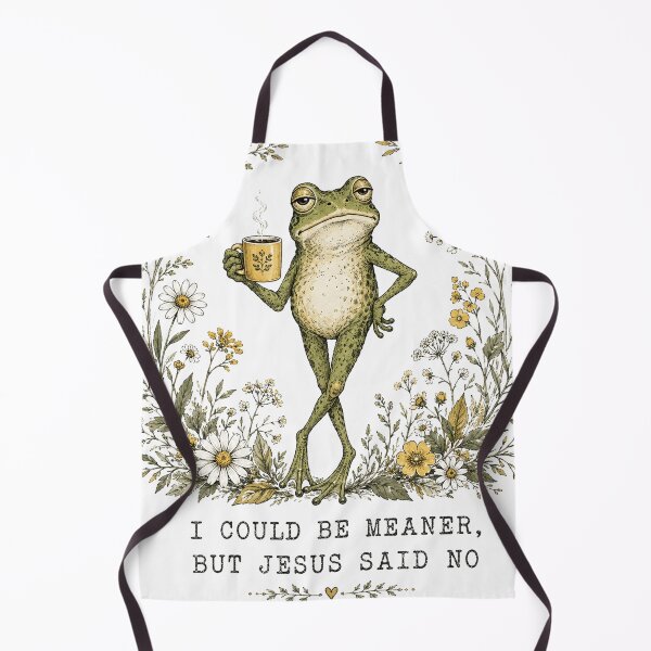 Item preview, I Could Be Meaner But Jesus Said No Cute Frog Garden Graphic designed and sold by will freed18.