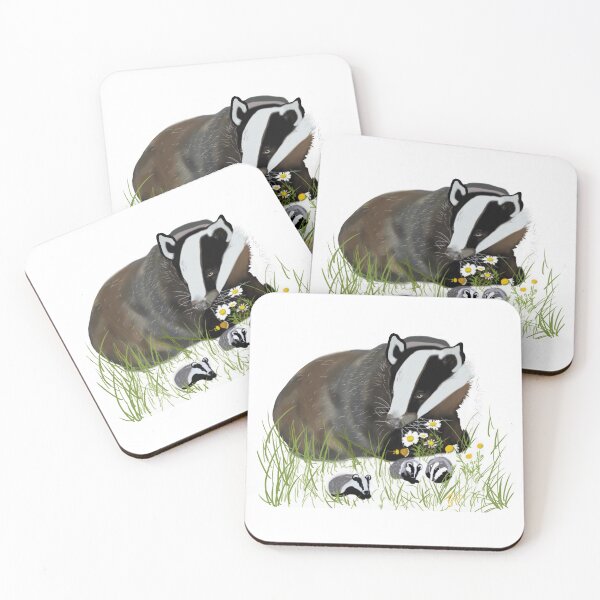 Item preview, Family of Badgers  designed and sold by TinaJostDesigns.
