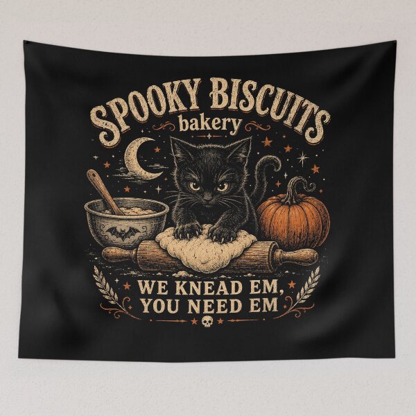 Item preview, Retro Funny Spooky Biscuits Club Cat Lovers Pastry Halloween designed and sold by will freed18.