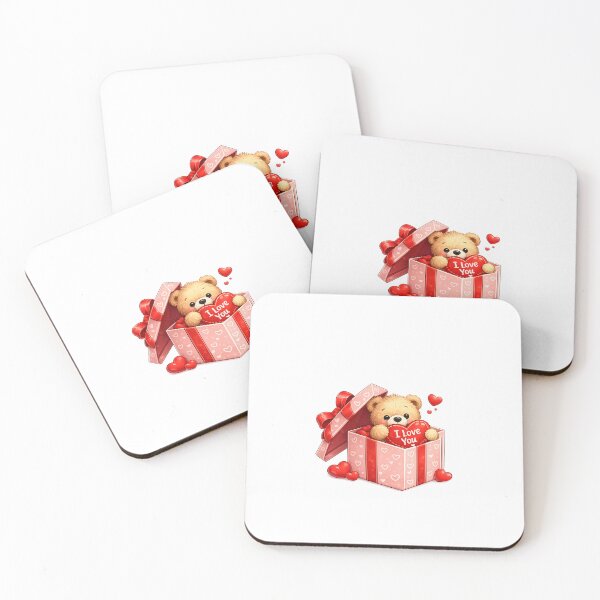 Item preview, Cute Teddy Bear Gift Box Sticker | I Love You Valentine Gift | Kawaii Love Box | Transparent PNG designed and sold by Ishratparween11.