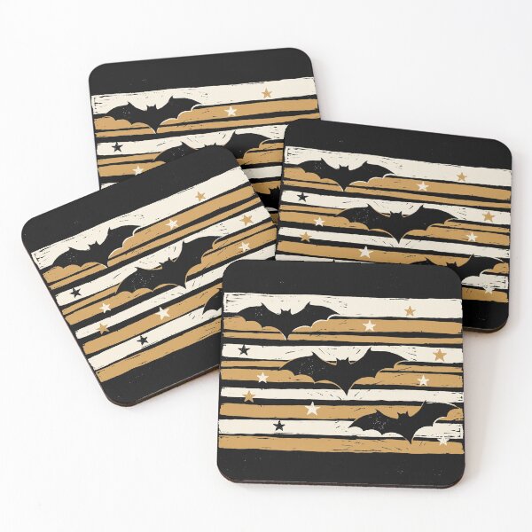 Item preview, Retro Vintage Halloween Bats Distressed Sunset Stripes designed and sold by TeNovaStudio.