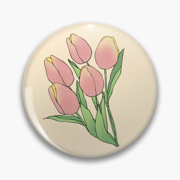 Item preview, Lovely Hand-Drawn Pink Tulip Bouquet Art designed and sold by ubborn.