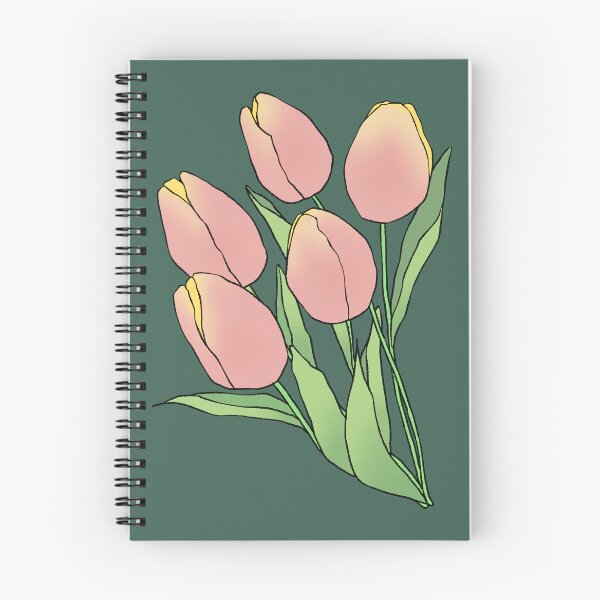 Item preview, Lovely Hand-Drawn Pink Tulip Bouquet Art designed and sold by ubborn.