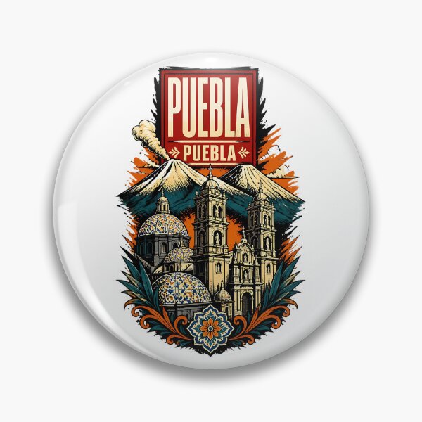 Item preview, Puebla, Mexico Vintage Travel Tourism Art designed and sold by TravelersGems.