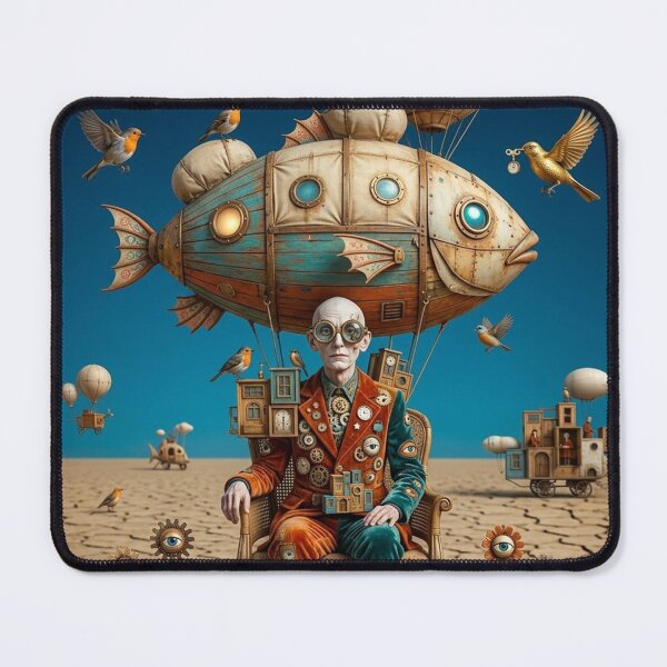 Item preview, Fish Zeppelin and Surrealist Traveler designed and sold by snoWorkshop.