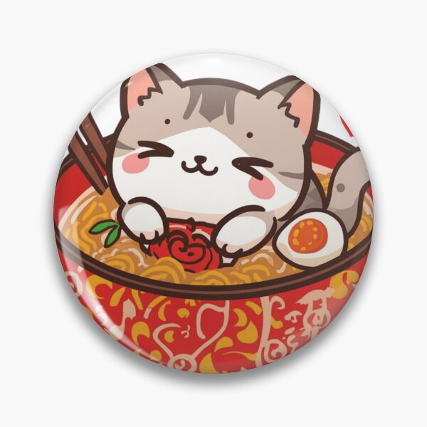 Item preview, Cute Cat in Ramen Bowl  designed and sold by redblink store.