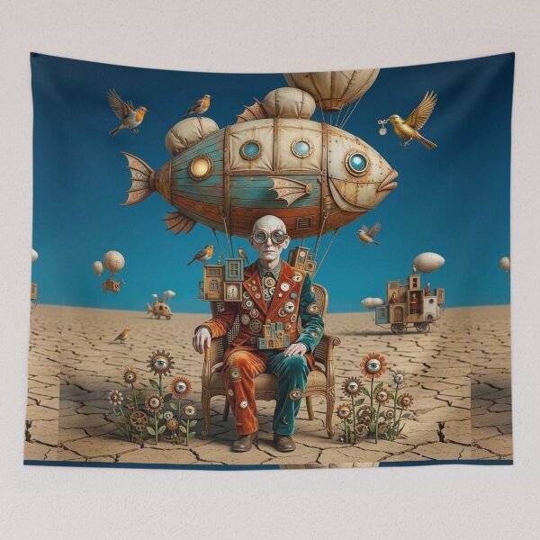 Item preview, Fish Zeppelin and Surrealist Traveler designed and sold by snoWorkshop.