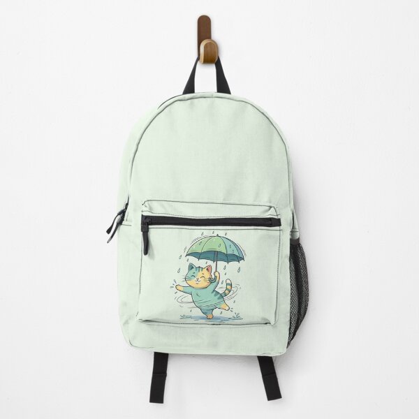 Item preview, Cute Cat Dancing In The Rain With Umbrella designed and sold by Amir Faysal.