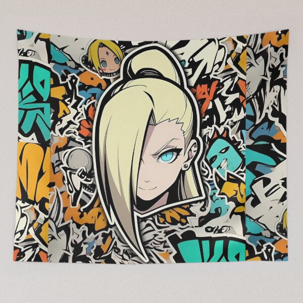Item preview, Ino | Blonde Anime Girl Graffiti | Urban Sticker Collage Digital Art designed and sold by Dyan4.