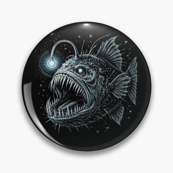 Item preview, Deep Sea Anglerfish Bioluminescent Glow Art designed and sold by will freed18.