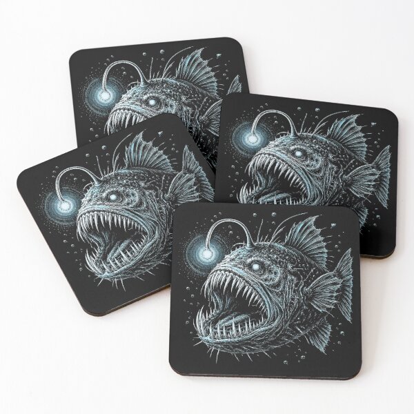 Item preview, Deep Sea Anglerfish Bioluminescent Glow Art designed and sold by will freed18.