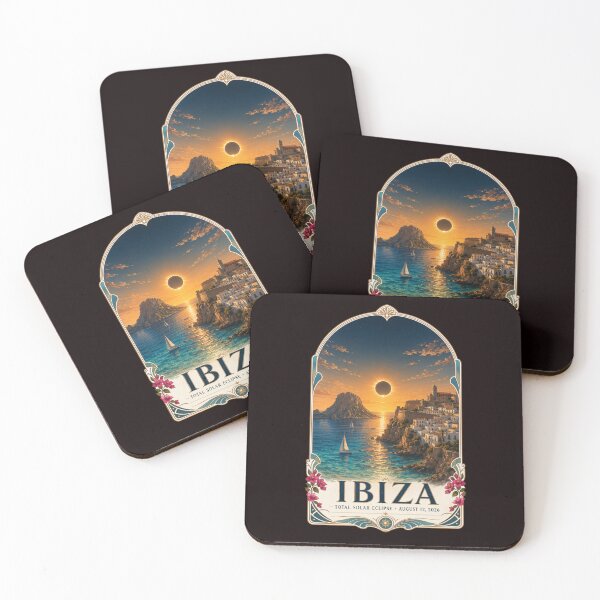 Item preview, Ibiza Spain Total Solar Eclipse 2026 Vintage Travel Poster designed and sold by Print Loft.