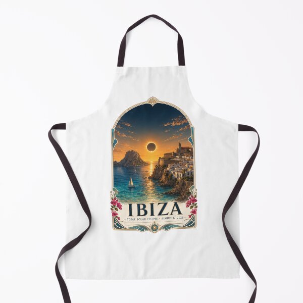 Item preview, Ibiza Spain Total Solar Eclipse 2026 Vintage Travel Poster designed and sold by Print Loft.