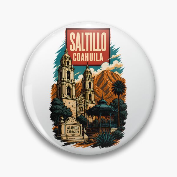 Item preview, Saltillo Coahuila, Mexico Vintage Travel Tourism Art designed and sold by TravelersGems.