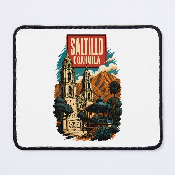 Item preview, Saltillo Coahuila, Mexico Vintage Travel Tourism Art designed and sold by TravelersGems.