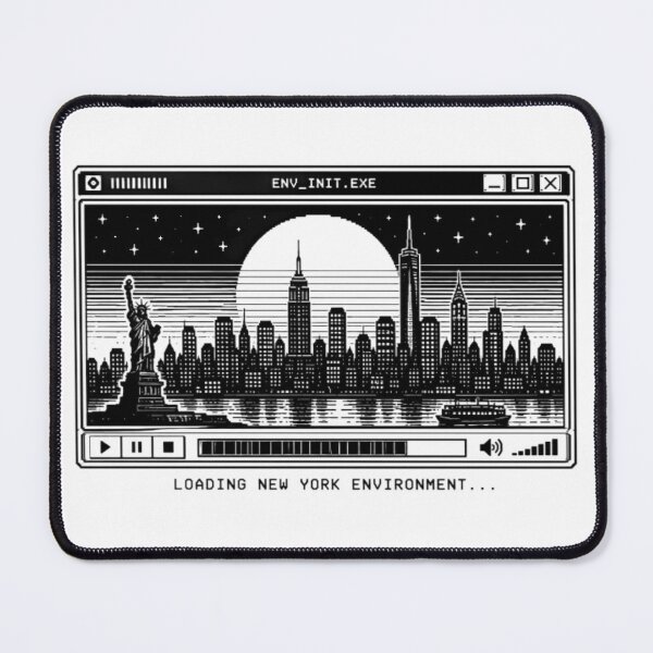 Item preview, New York Loading Environment - Env Init Pixel Art Shirt designed and sold by deag1e ⭐⭐⭐⭐⭐.