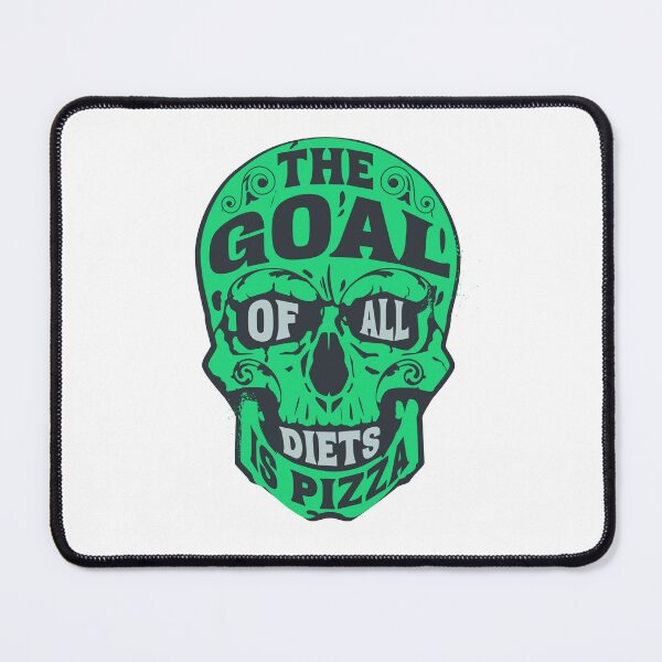 Item preview, The Goal of All Diets Is Pizza Funny Skull T-Shirt | Pizza Lover Graphic Tee designed and sold by QuirkyCloud Designs.