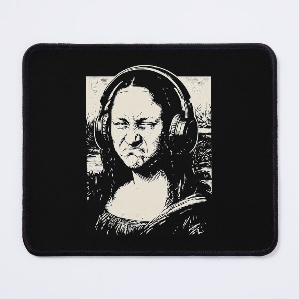 Item preview, Funny Mona Lisa Bass Face Headphones EDM Music Producer Parody designed and sold by haitrieuic96.