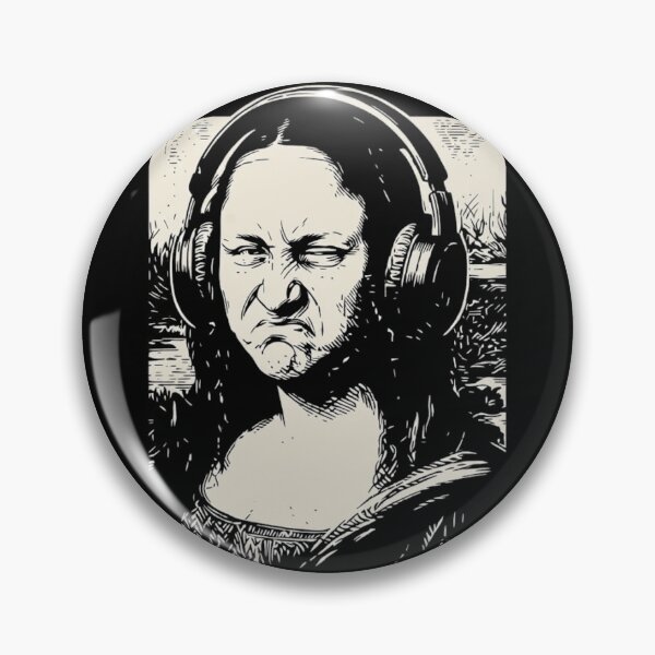 Item preview, Funny Mona Lisa Bass Face Headphones EDM Music Producer Parody designed and sold by haitrieuic96.
