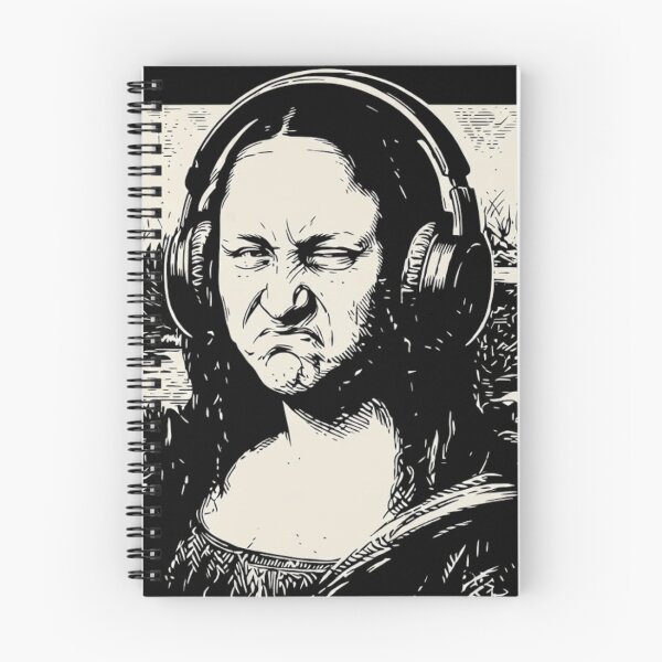 Item preview, Funny Mona Lisa Bass Face Headphones EDM Music Producer Parody designed and sold by haitrieuic96.