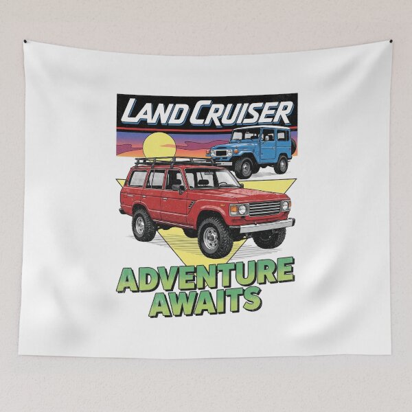 Item preview, Land Cruiser 60 Series and 40 Series Adventure Awaits [White Shirt Only] designed and sold by Off-Road-Zone.