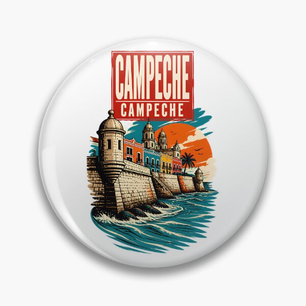 Item preview, Campeche, Mexico Vintage Travel Tourism Art designed and sold by TravelersGems.