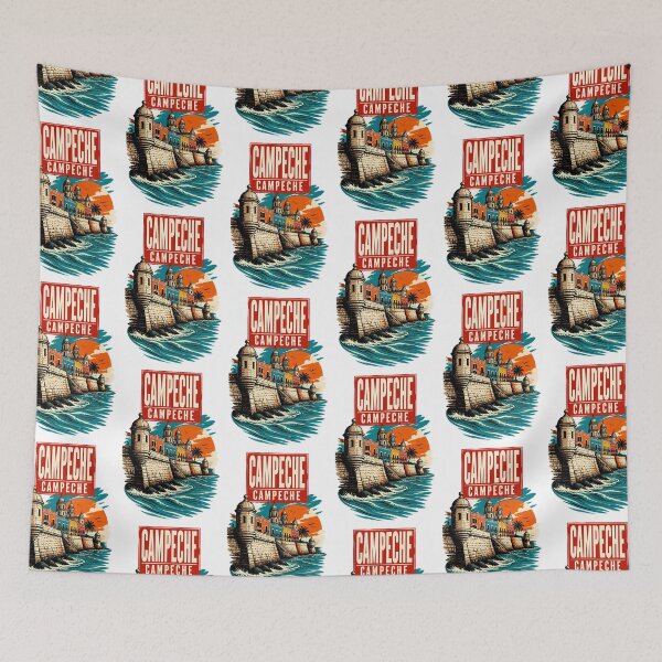 Item preview, Campeche, Mexico Vintage Travel Tourism Art designed and sold by TravelersGems.
