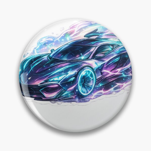Item preview, Aurora Storm Racer – Futuristic Fantasy Car Sticker designed and sold by blossomfun.