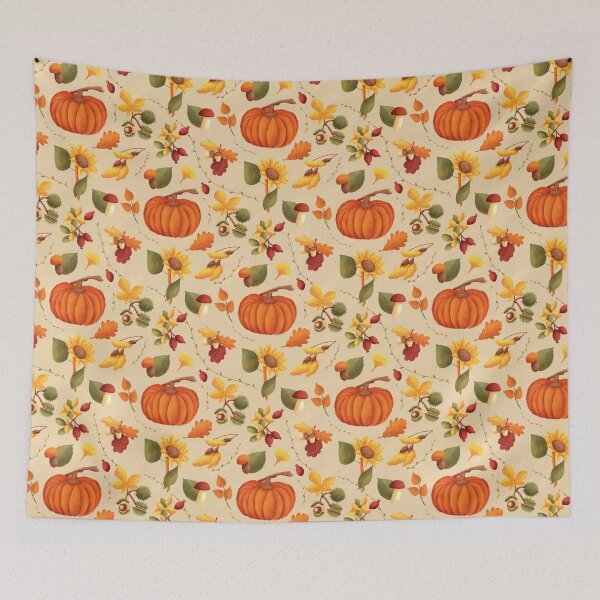Item preview, Autumn pumpkin pattern designed and sold by natinart.