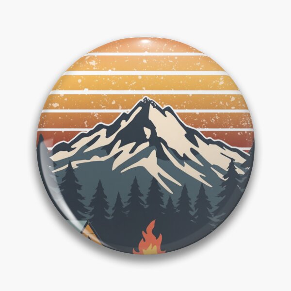 Item preview, Retro Mountain Camping Scene designed and sold by redblink store.