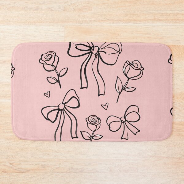 Item preview, Elegant Coquette Bows and Roses Pattern - Minimalist Black Ink Line Art designed and sold by ranivibes008.