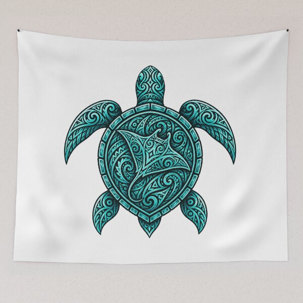 Item preview, Polynesian Tribal Turtle – Manta Ray designed and sold by OTSC.