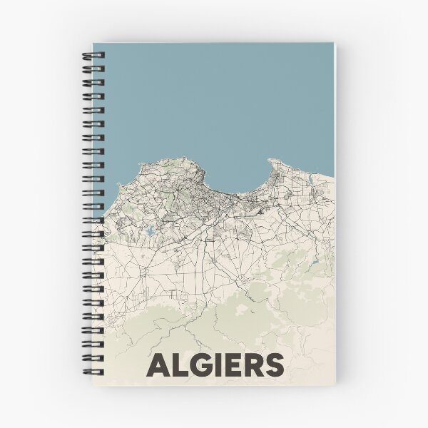 Item preview, Algiers Map designed and sold by MapsNerd.
