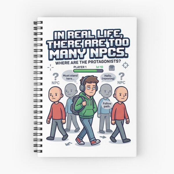 Item preview, IRL is Full of NPCs - Funny Gamer Main Character Energy designed and sold by LevelUpLad.