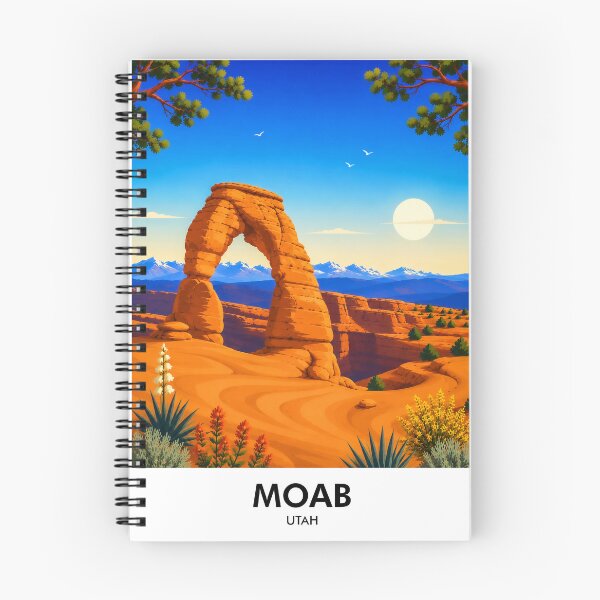 Item preview, Moab Utah Retro Travel Print designed and sold by HomeLivingCo.