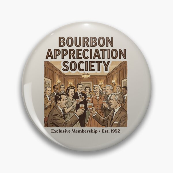 Item preview, Bourbon Appreciation Society | Retro 1950s Whiskey Illustration Tee designed and sold by Anastasiia Yurevych.