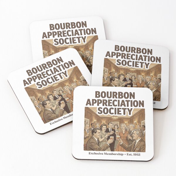 Item preview, Bourbon Appreciation Society | Retro 1950s Whiskey Illustration Tee designed and sold by Anastasiia Yurevych.