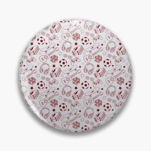 Item preview, Maroon Sports and Music Teen Doodle Pattern designed and sold by DaniUK.