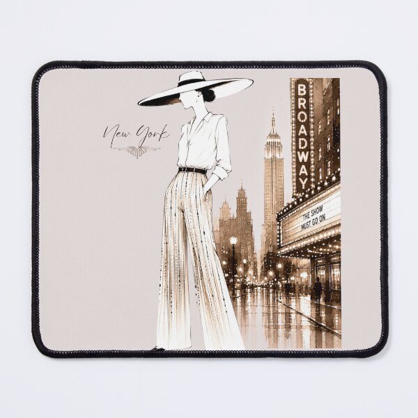 Item preview, Elegant fashion woman- New York- Broadway – Luxury Fashion Art. designed and sold by NewtBoo.