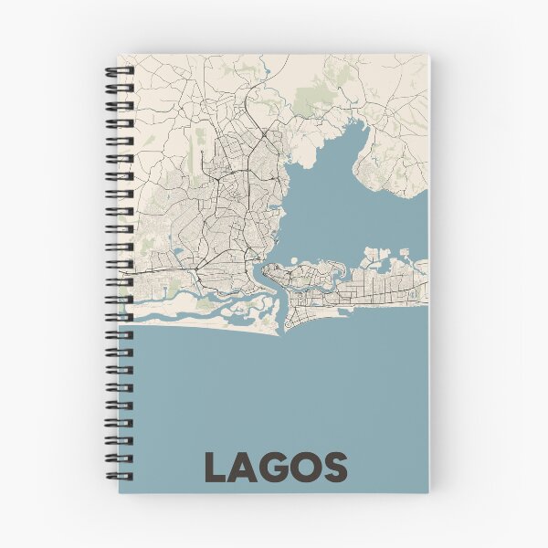Item preview, Lagos Map designed and sold by MapsNerd.