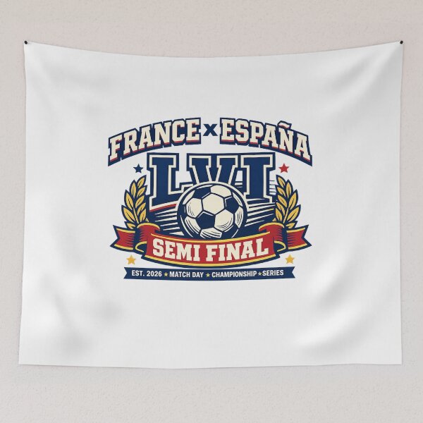 Item preview, France vs España Semi Final Vintage Varsity Soccer Crest T-Shirt designed and sold by Mafiazilla.