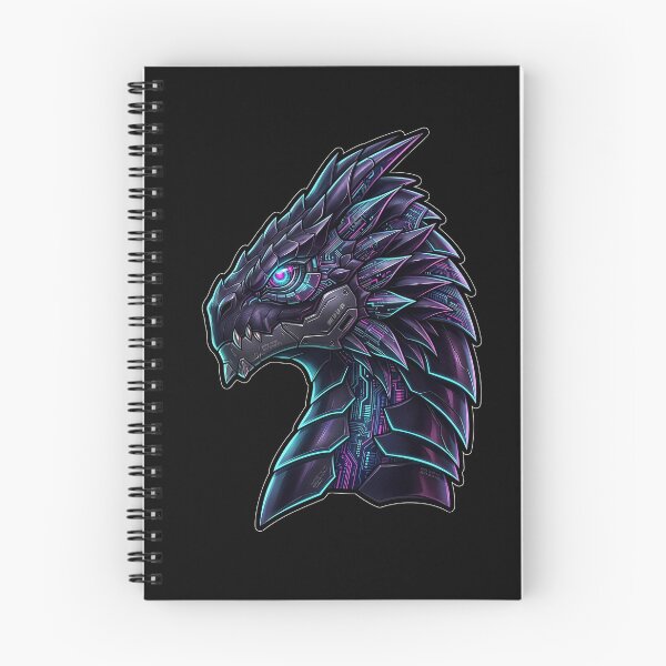 Item preview, Mecha Cyber Dragon Head Synthwave Gaming Sticker designed and sold by bug4j_DragonLab.