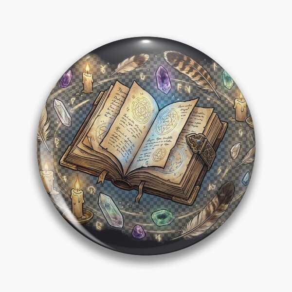 Item preview, Mystical Open Spellbook with Candles and Crystals designed and sold by GrzywaM.